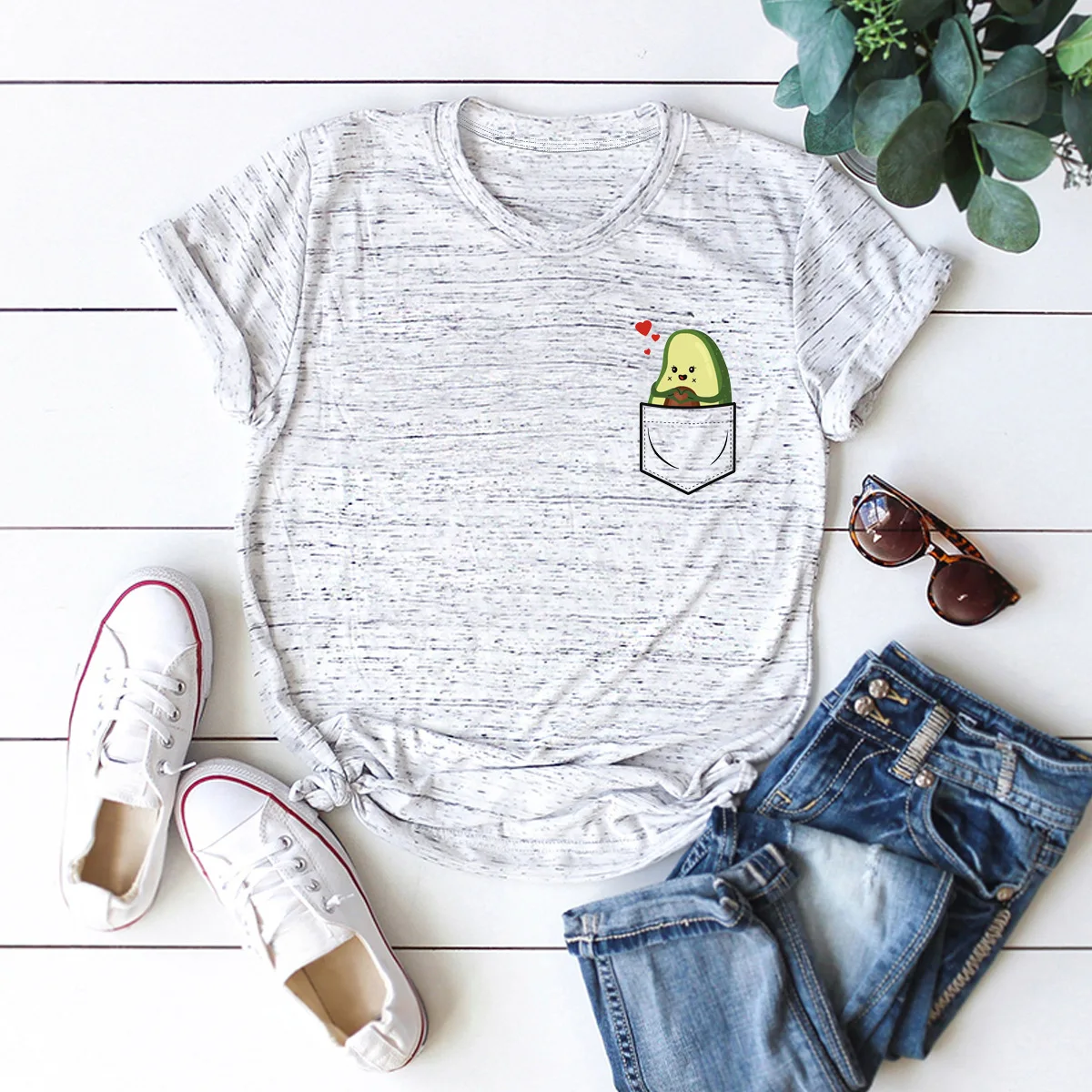 SINGRAIN/женская футболка с карманом авокадо; летние милые базовые Топы с героями мультфильмов; Повседневная футболка с короткими рукавами; негабаритная Милая хлопковая футболка для веганов