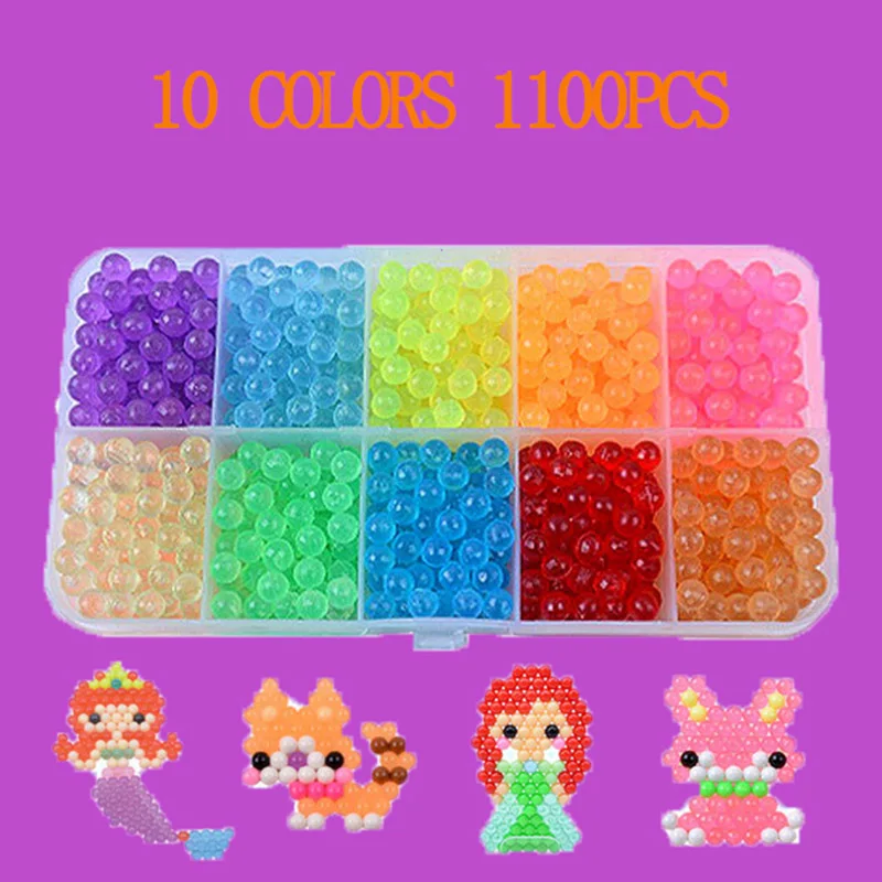 6000pcs 24 colors Refill Beads puzzle Crystal DIY water spray beads set ball games 3D handmade magic toys for children 9