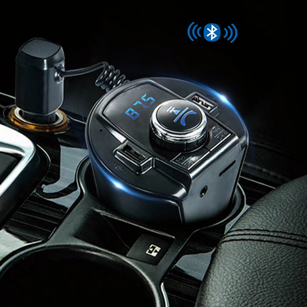 Автомобильный комплект свободные руки FM передатчик MP3 плеер Bluetooth Dual USB зарядное