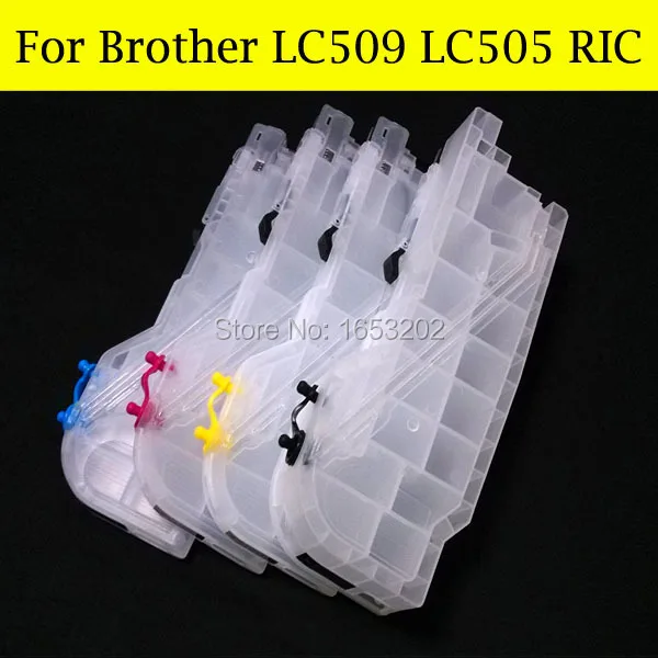 

4 Pieces/Lot For Brother LC509 509XL 505 Refill Ink Cartridge For Brother DCP-J100 -J200 MFC-200 105 Printers