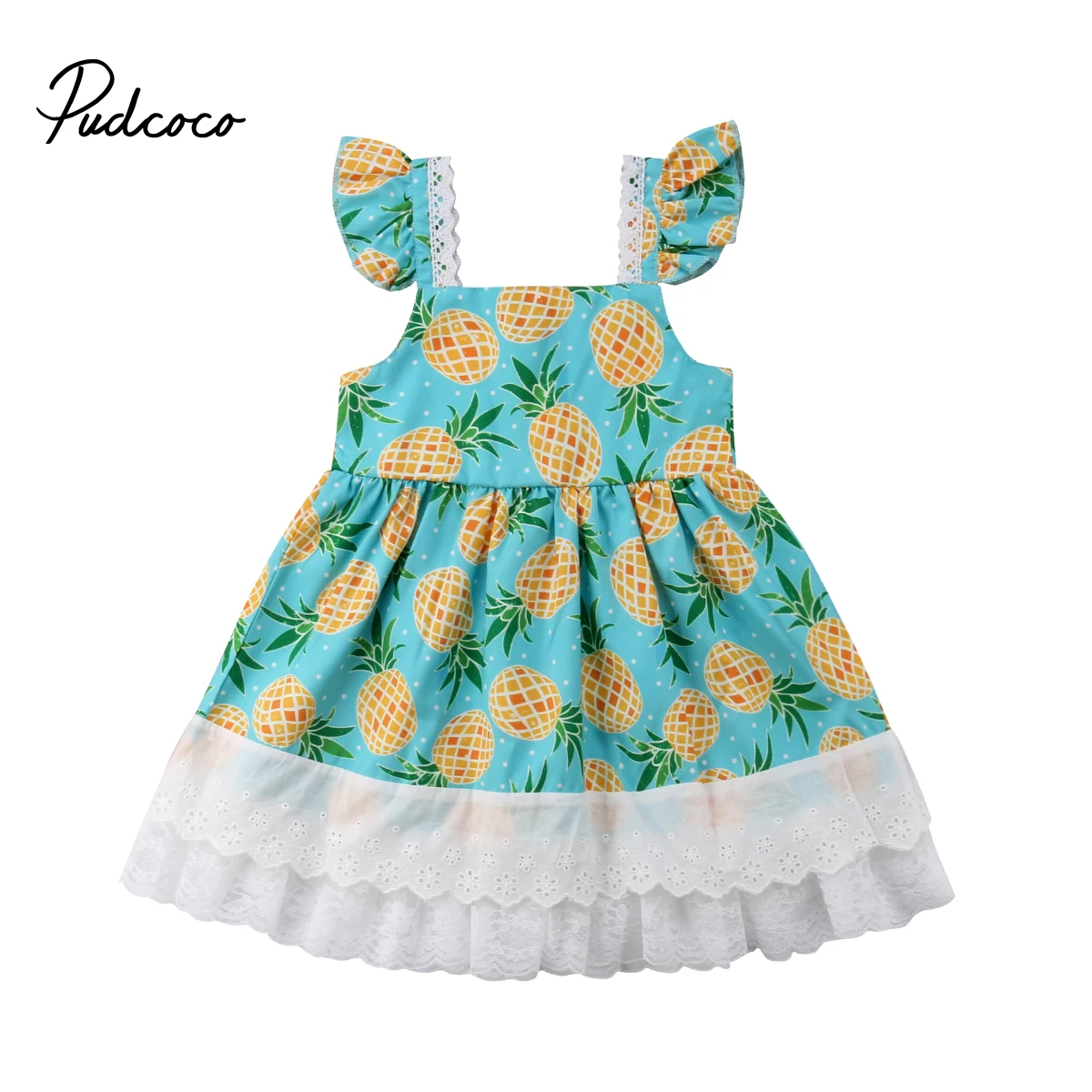 Buy Toddler Kids Girls Pineapple Dress Summer Lace