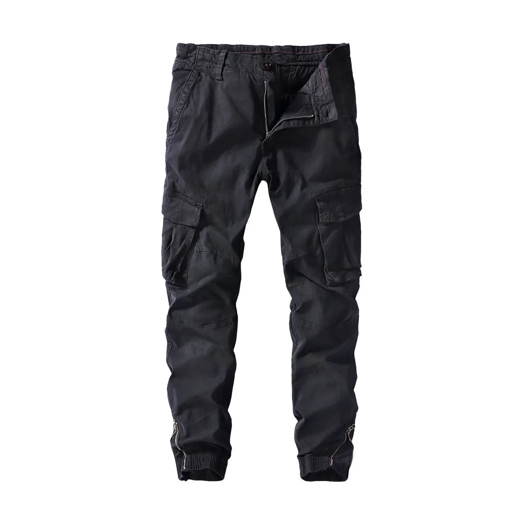 BOLUBAO, высококачественные мужские брюки-карго, Осенние, мужские, модные, хип-хоп, уличные, брюки-карго, мужские, с несколькими карманами, брюки-карго - Цвет: Black