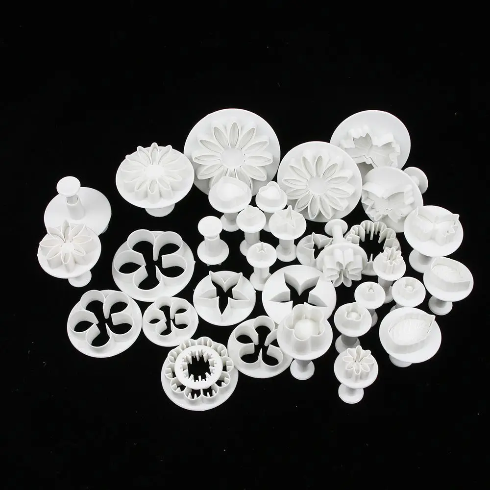 

33Pcs Fondant Biscuit Mold 3D Cookie Plunger Cutter Pastry Decorating DIY Food Sugar craft Plunger Cutter Tools Cookies Mold