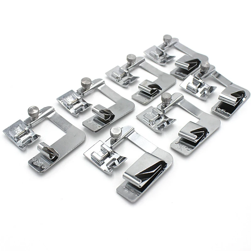 

1PC Domestic Sewing Machine Foot Presser Rolled Hem Feet Set for Brother Singer Sewing Accessories 7 Size Hot Sale