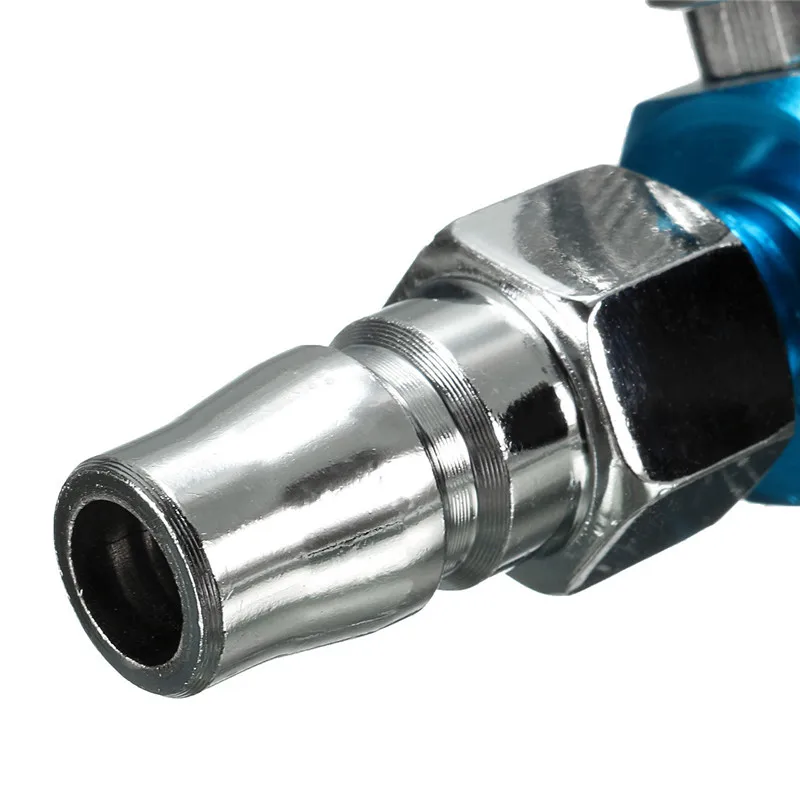 Brand New Extra Small Mini Blue Silver Metal Pressure Regulating Air Regulator Valve Tail Pressure Gauge