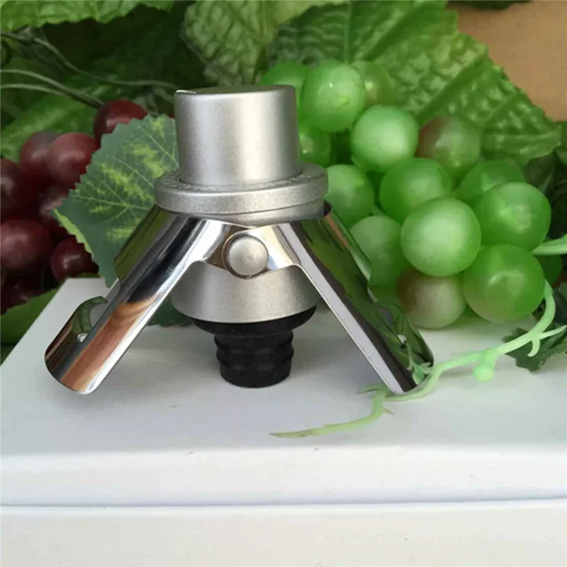 Stainless Steel Bottle Stopper Vacuum Pump Sealed Red Wine Champagne