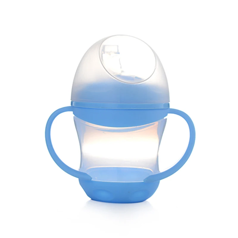 Blue 160 мл для обучение чашки герметичность Toddle воды Кормление бутылку силикагель утконоса ручки ребенка Сиппи обучения питьевой bb5094 - Цвет: Blue