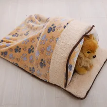 New Warm Pet Häuser mit Tür Vorhang Abnehmbare Waschen Fuß Druck Hund Katze Betten Puupy Matten Sofas mit Kissen