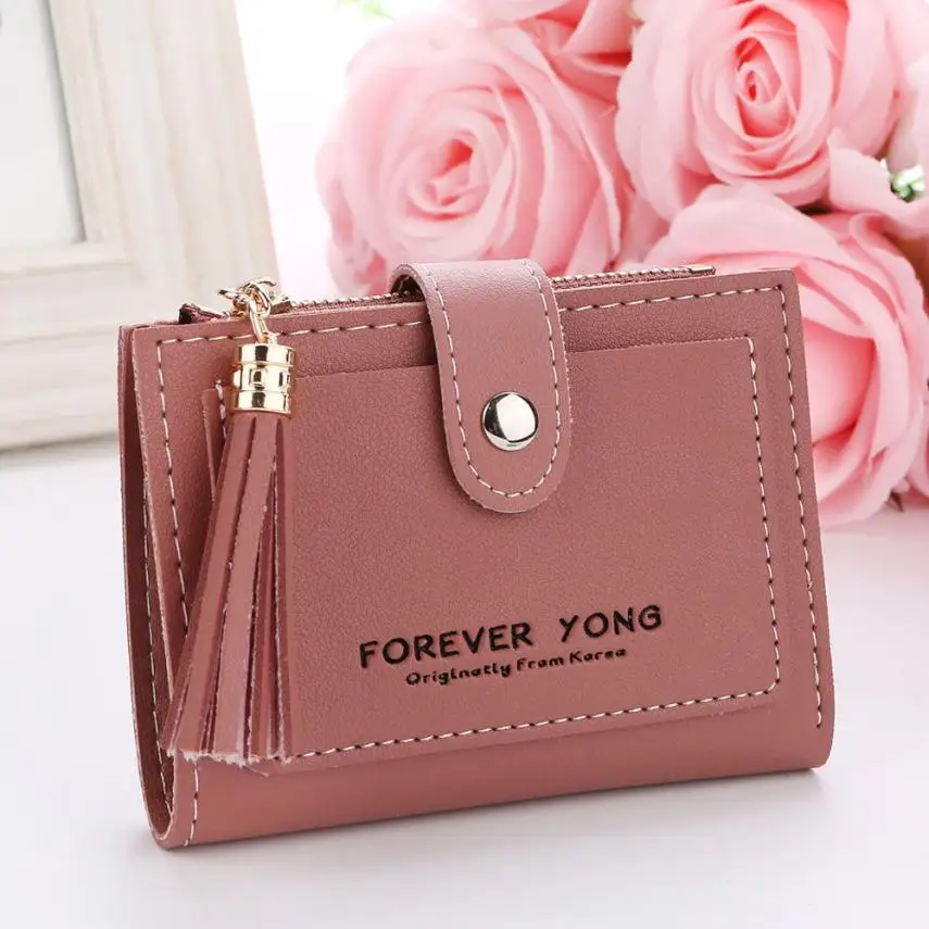 

Mini wallet Women slim wallet Simple Retro Letters Short Wallet Coin Purse Card Holders Handbag
