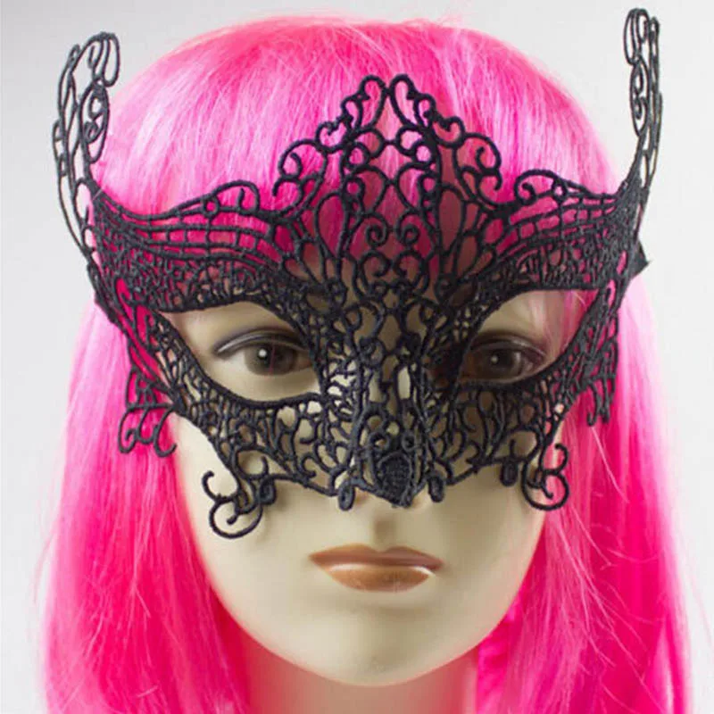 2019 Женская Сексуальная кружевная маска Черный Венецианский маскарадный глаз Хэллоуин вечерние карнавальные аксессуары Подарки