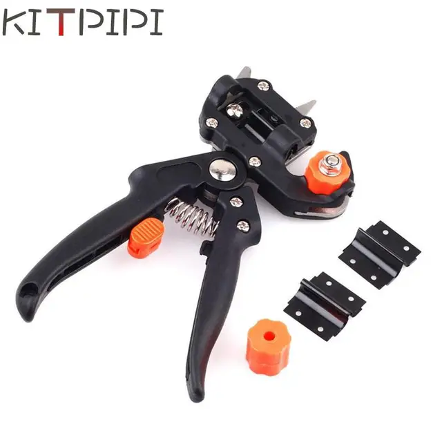 KITPIPI Fruit Tree Grape Vine Pruner Nursery Garden Scissor Branch Cut Graft Tool Pruning Shear Floristry Seedle Cutter JDD0049