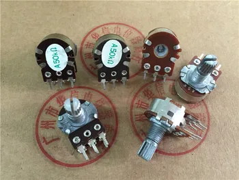 

10pcs 148 type double potentiometer A50K / handle length 15MM gray scale