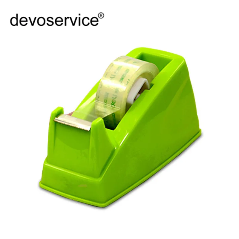 1Pc NEW Packaging Parcel Plastic Roller Tape Cutter Dispenser Plastic