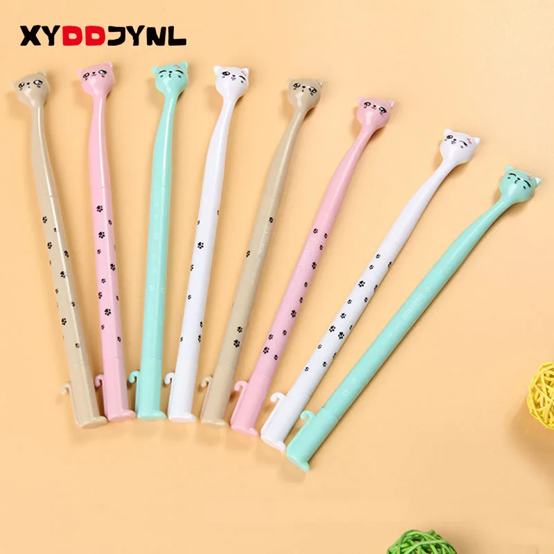 

XYDDJYNL 4 Pcs / Pack 0.5mm Black Ink Cute Tall Cat Gel Ink Pen Maker Pen School Office Supply Escolar Papelaria Creative Gift