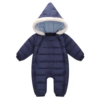 

BibiCola Winter Baby Girls Boys Rompers New 2018 Infants Warm Hooded Newborn Cotton Jumpsuits Children Kids Outdoor Coats