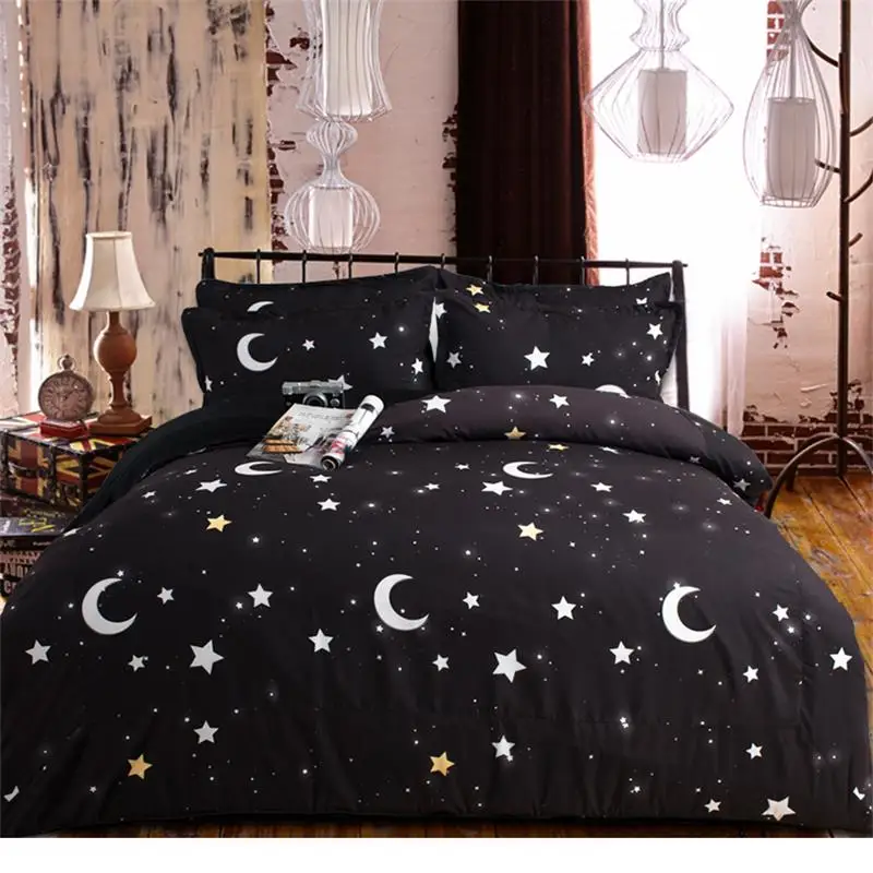 2016 Moon And Stars Bedding Set Twin Queen King Size Duvet Cover