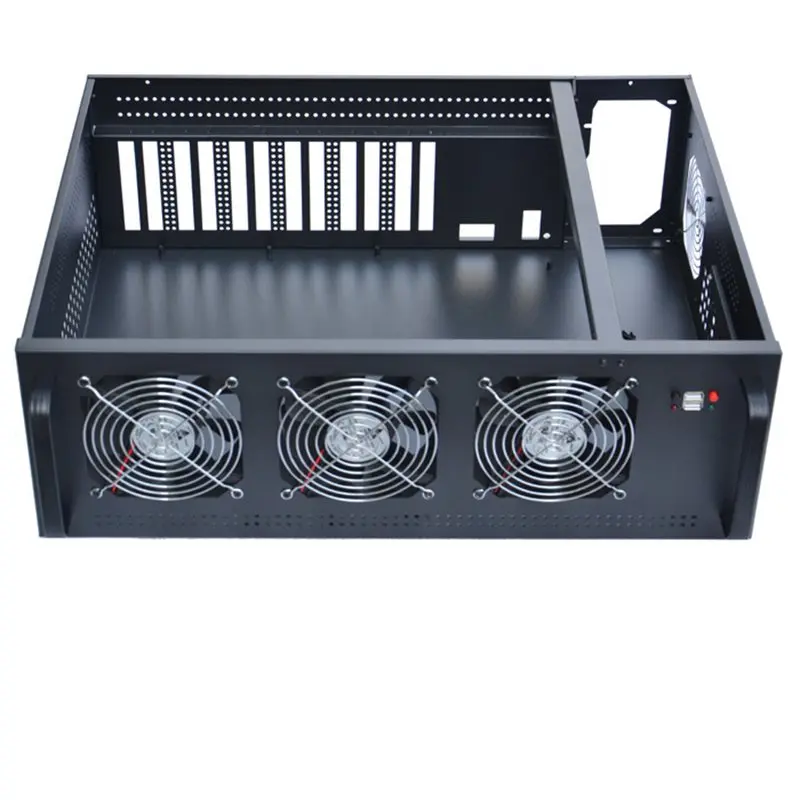 Crypto coin BTC mining rig case USB miner 6 video card sever aluminum housing rack for gtx1080 1060 RX470 RX570 R9 370 Eth XMR Crypto coin BTC mining rig case USB miner 6 video card sever aluminum housing rack for gtx1080 1060 RX470 RX570 R9 370 Eth XMR