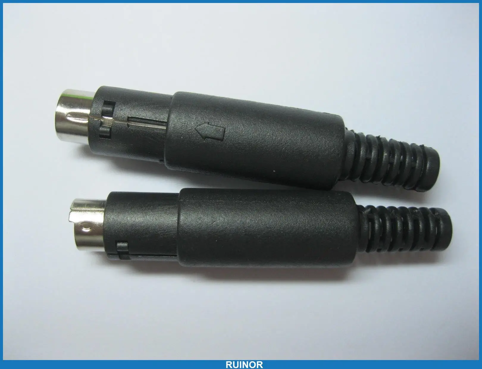 10 Pcs DIN Plug Connector 3 Pin Mini w Plastic Handlein Connectors