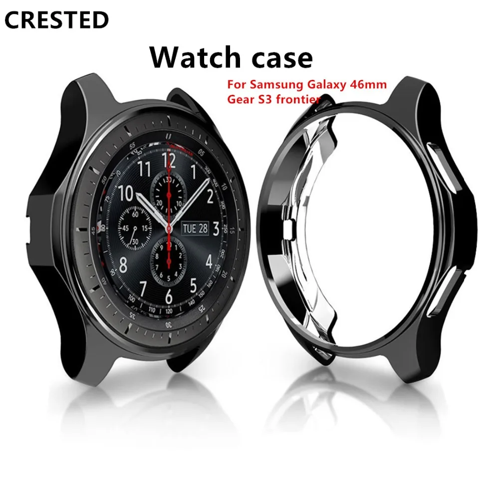 Чехол для Gear S3 frontier Samsung Galaxy watch 46 мм 42 чехол с гальваническим покрытием s3 classic gear
