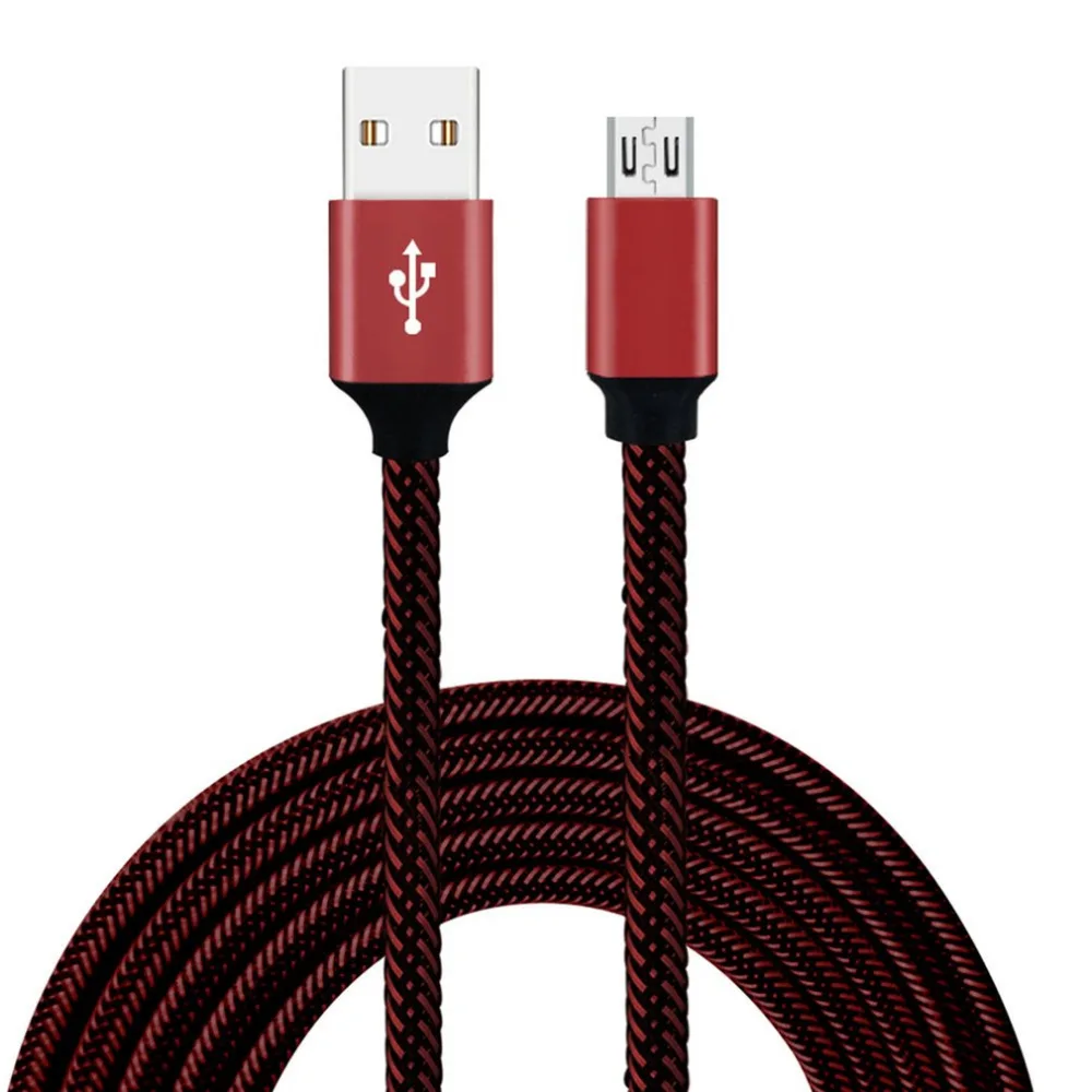 

3A Nylon Braided Fast Charge Rope Micro USB Data Sync Charger Charging Cable For Samsung Galaxy For Xiaomi For Huawei