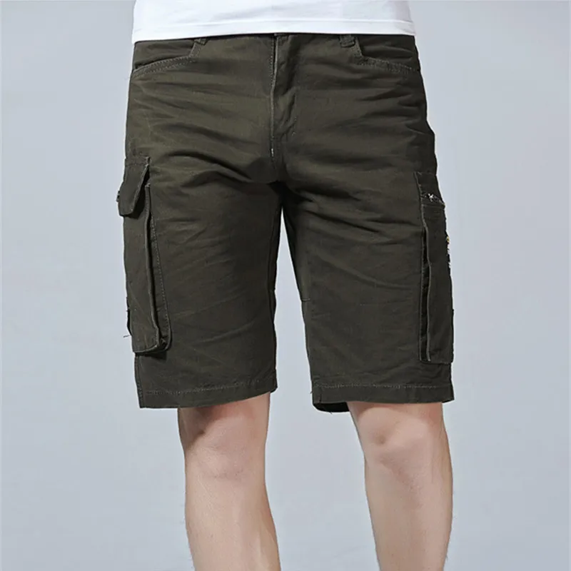 Men's Baggy Zipper Multi Pocket Summer Cargo Shorts Fashion Bermuda ...