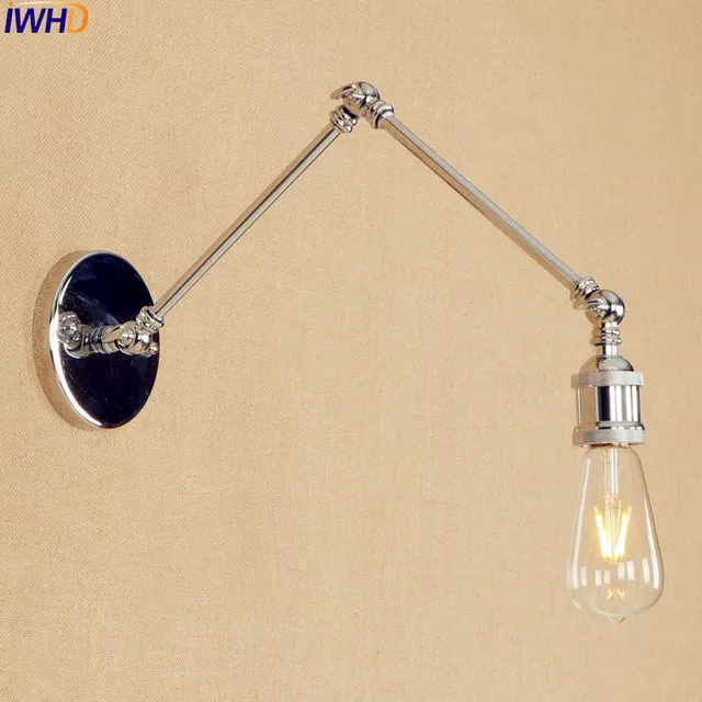long arm sconce adjustable long arm led wall lamp up down metal silver loft edison industrial sconce retro long arm sconce adjustable long arm led wall lamp up down metal silver loft edison industrial sconce retro