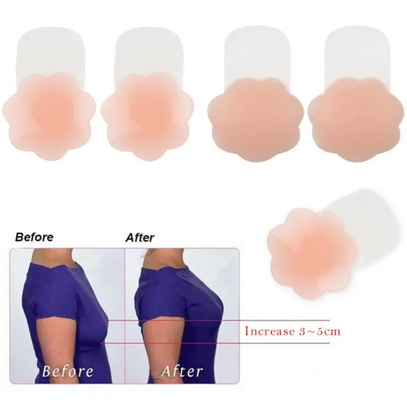 1Pair Breast Petals Sexy Silicone Nipple Cover Pad Reusable Self