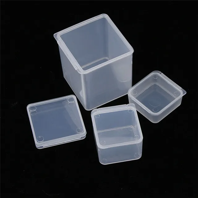 Us 0 31 10 Off Hot Nail Art Storage Box Small Square Clear Plastic Transpa Display Case Jewelry Organizer Holder Free Shipping In