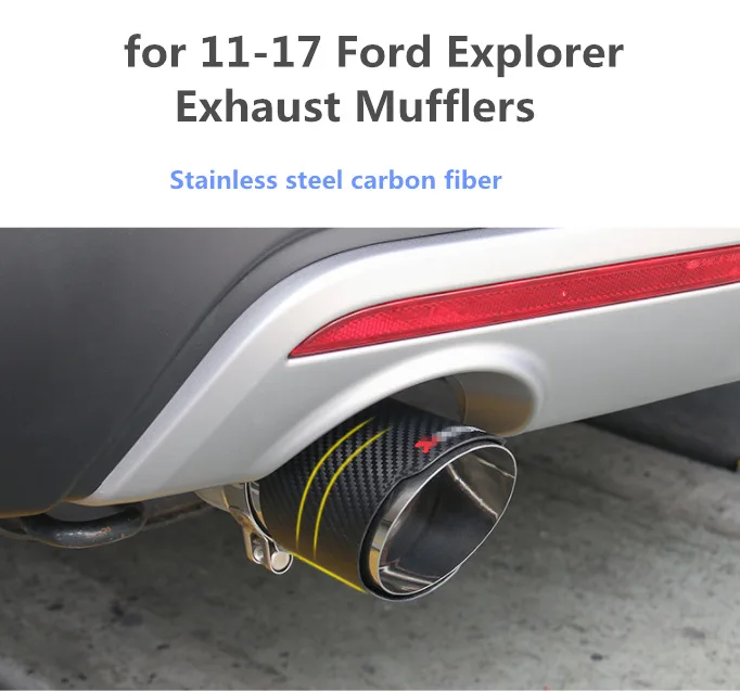 

car Exhaust Mufflers for 13-17 Ford Explorer modified exhaust pipe muffler Pipe Tail accessories
