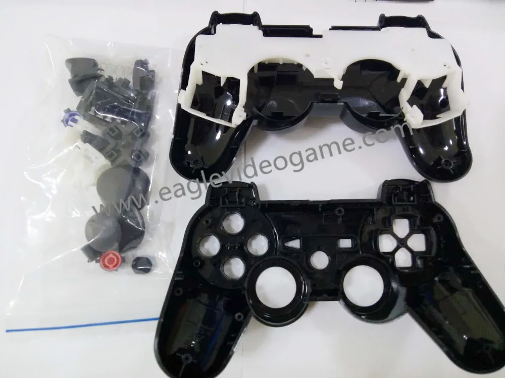 For ps3 controller housing whole set including cover case 3d cap cross