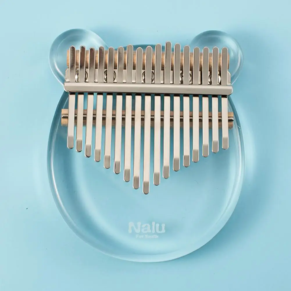 Nalu 17 клавиш Kalimba Mbira акриловый кристалл большой палец пианино симпатичный медведь