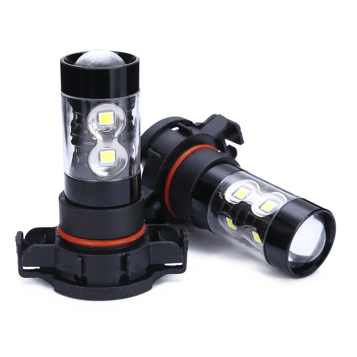 1pair PSX24W 2504 50W Car LED Fog Light Day-time Running Lamp Signal Bulb High Power 6000K White