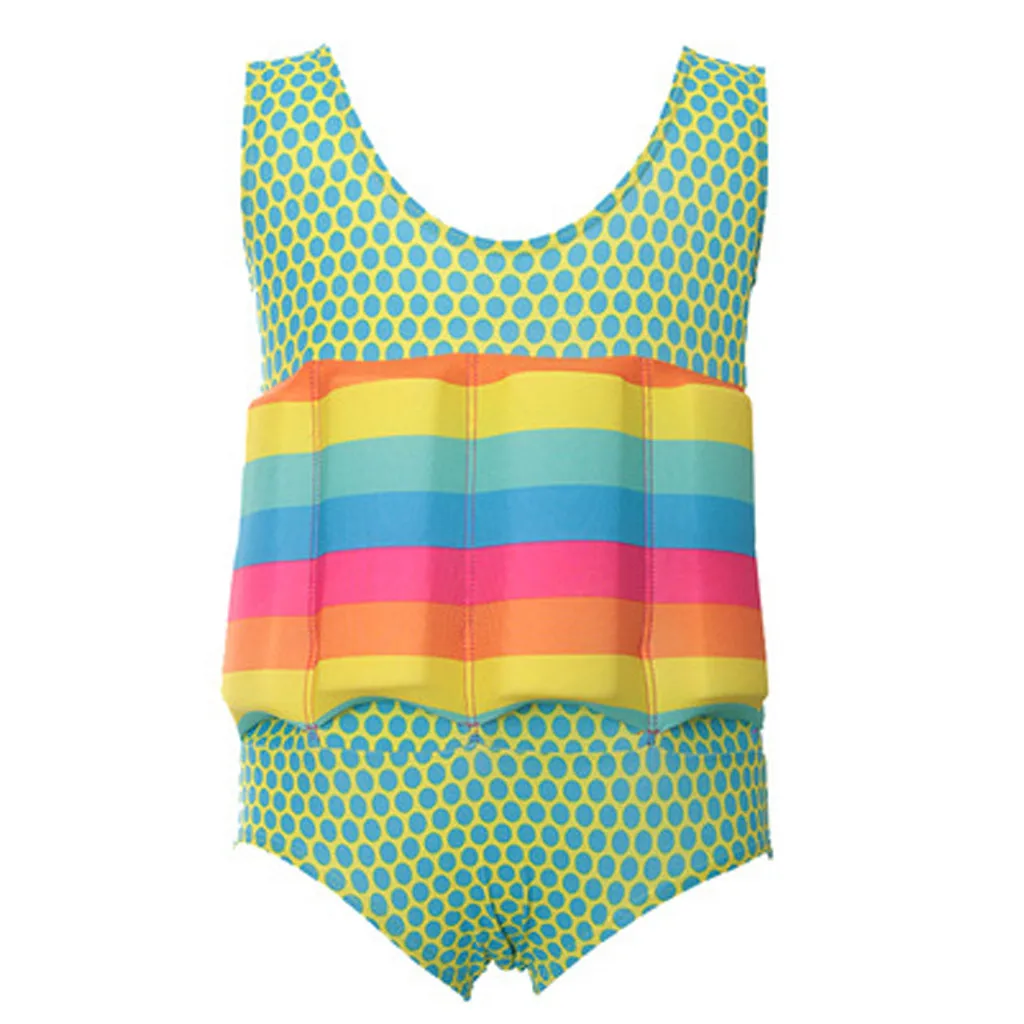 Costumi Da Bagno Bimba Пляжное бикини без рукавов цельный плавучий Регулируемый купальник