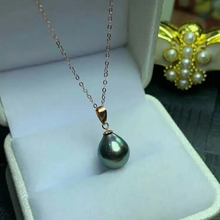 

shilovem 18k yellow gold Natural freshwater pearls pendants fine Jewelry women trendy gemstone no necklace gift mymz9-9.522zz