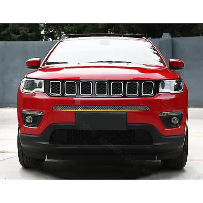 Нержавеющая сталь подходит для Jeep Compass 2017 передний бампер решетка гриль крышка