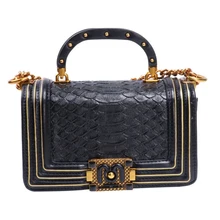 Women Handbag Genuine Leather Handbag Women Shoulder Bag Crossbody Handbag Small Flap Serpentine Chain Rivets Fashion Women Bags Women Handbag Genuine Leather Handbag Women Shoulder Bag Crossbody Handbag Small Flap Serpentine Chain Rivets Fashion Women Bags