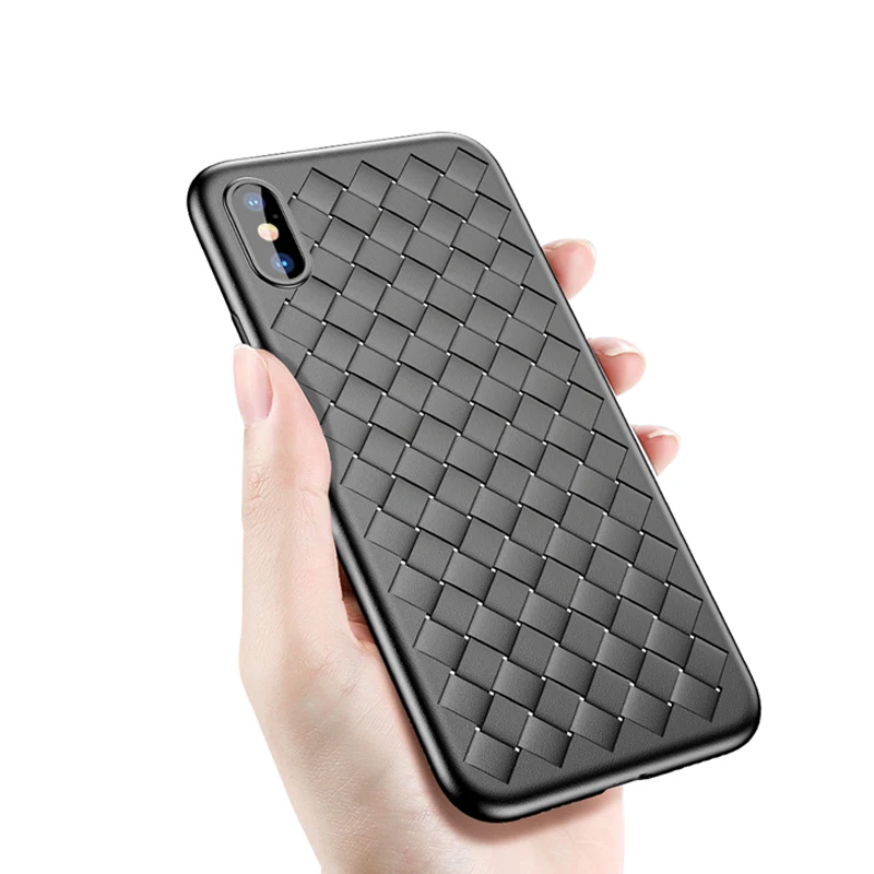 

Baseus Luxury Grid Weaving For iPhone X Case Ultra thin Soft Cases BV Protective Case For iPhoneX Smooth Cover Matte Coque