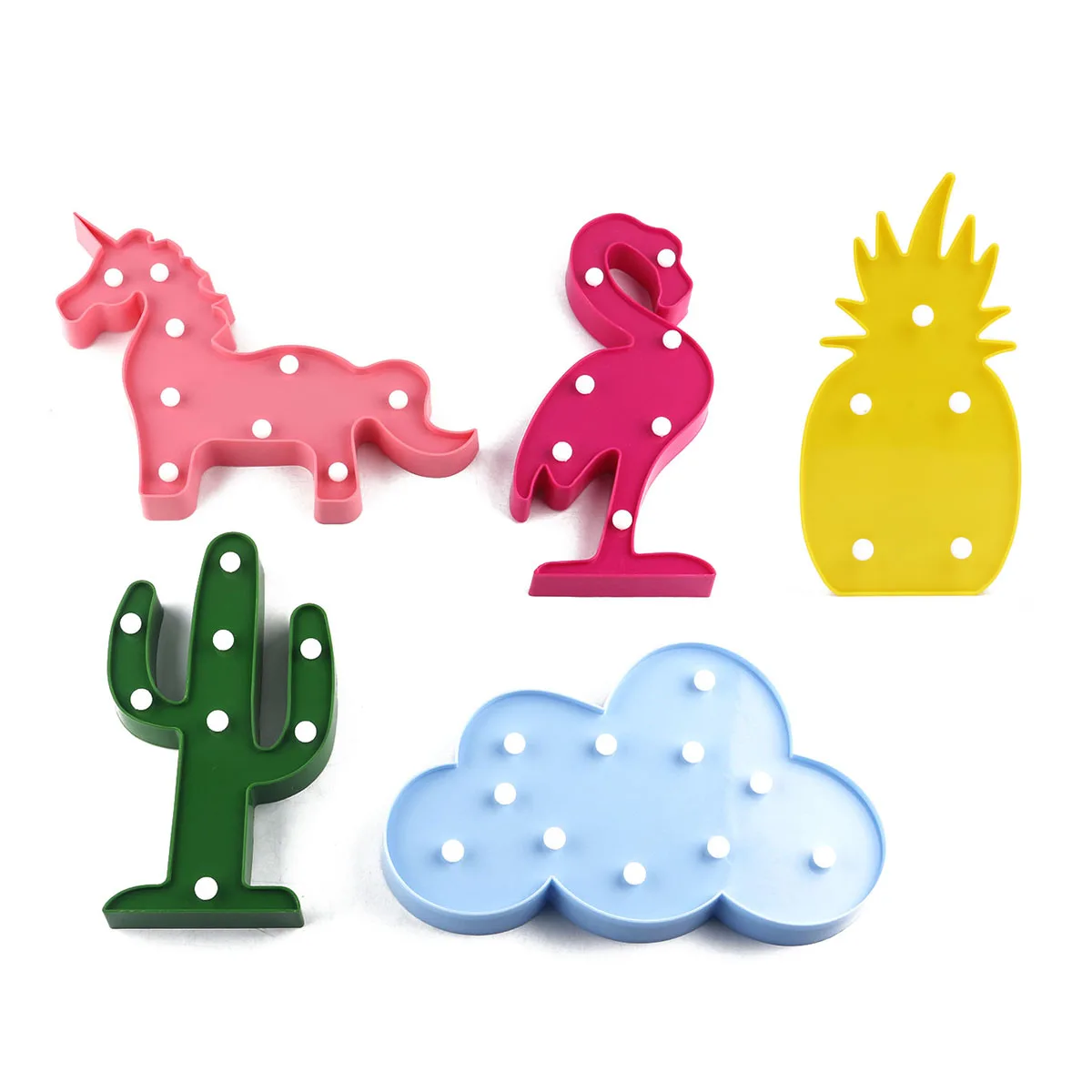 

5 Styles LED Night Light Flamingo Pineapple Unicorn Shape Night Lamp Birthday Chrismas Wedding Party Decorations Gifts For Kids