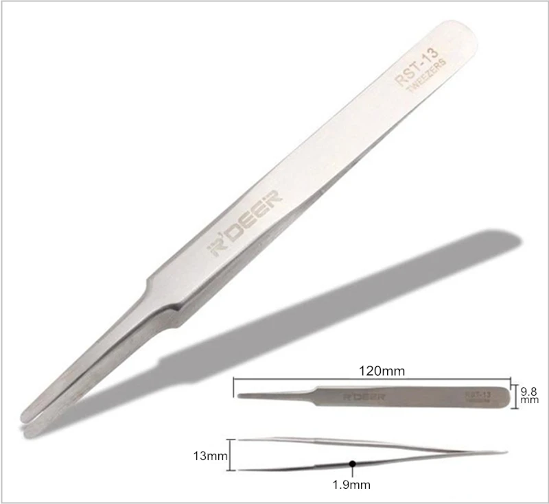 RDEER электронный Пинцет из нержавеющей стали прецизионный медицинский пинцет антистатические щипцы для макияжа мульти ручные инструменты