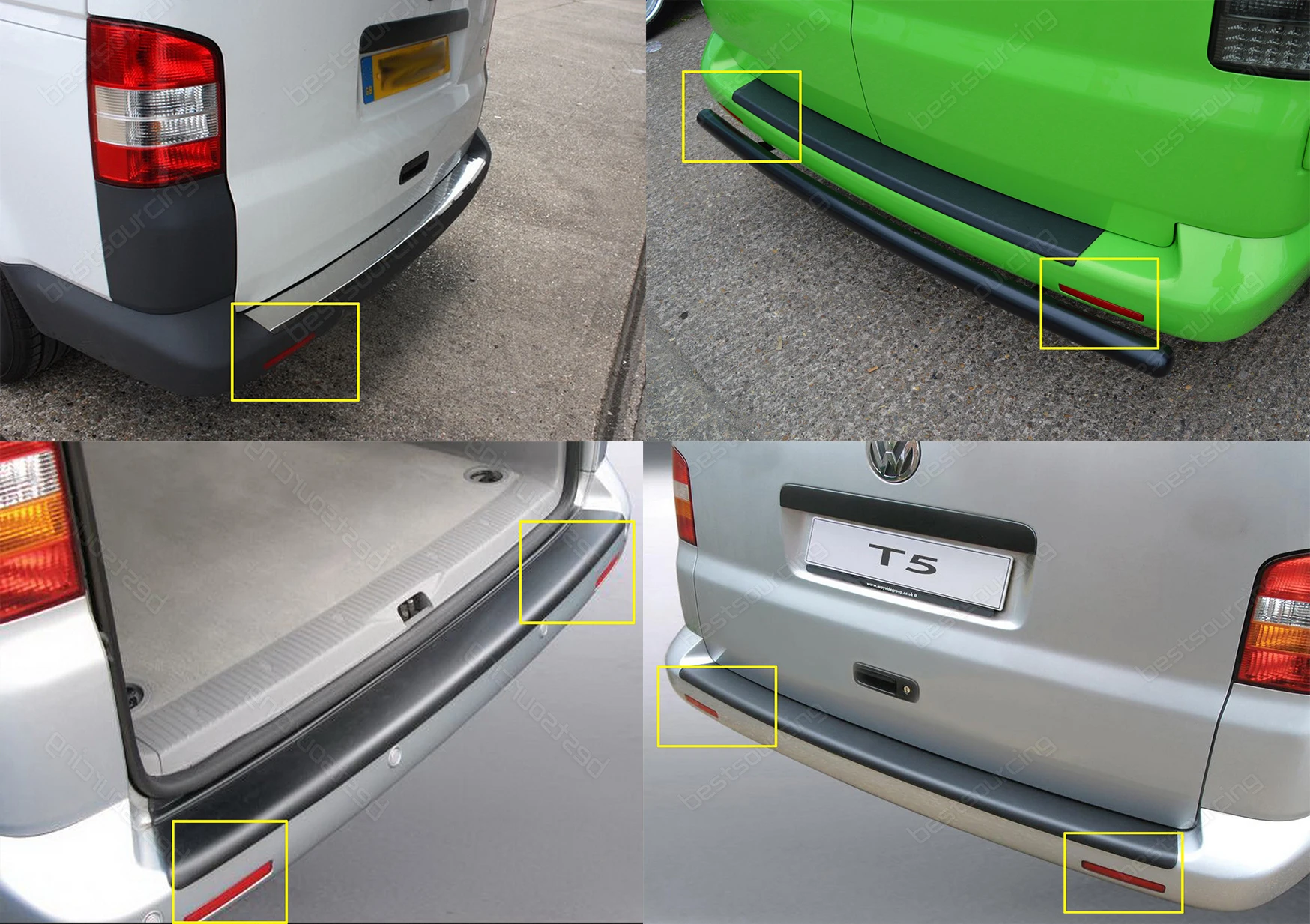 ANGRONG 2x Красный отражатель заднего бампера левый правый светильник VW Transporter T5 2003 11