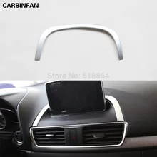 Аксессуары подходят для MAZDA 3 AXELA Центр приборной панели NAVI навигационная панель хромированная Накладка для автомобиля рамка наклейка