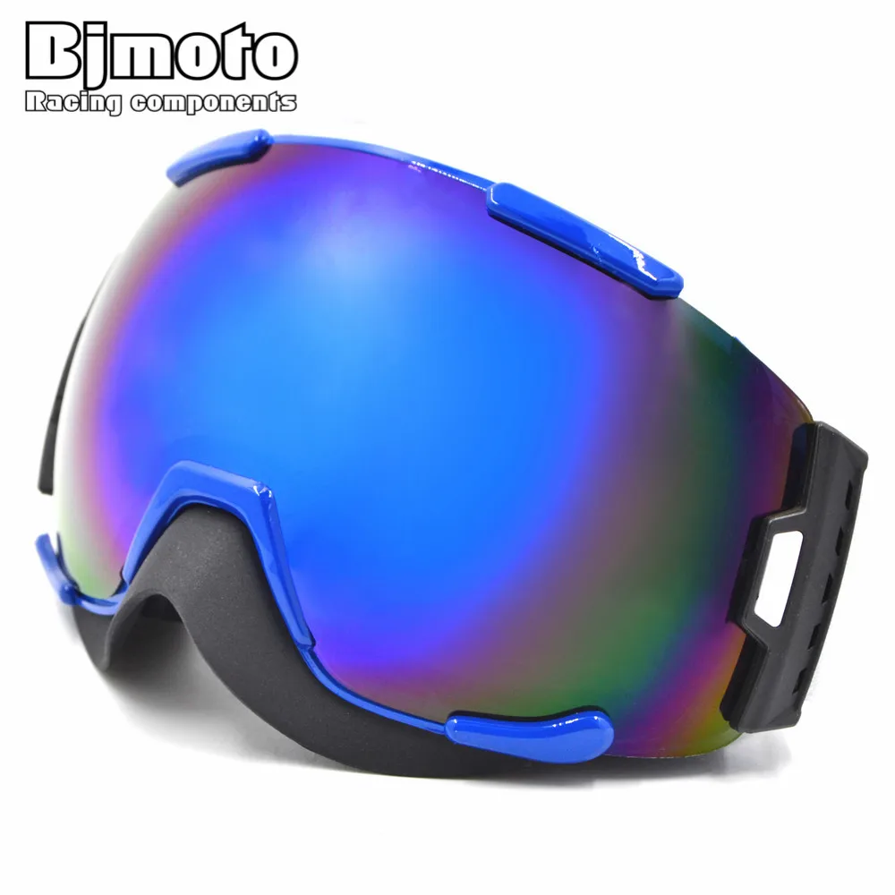Bjmoto Ski Goggles Double Layers Frame TPU Lens PC Adult Flexible Sking