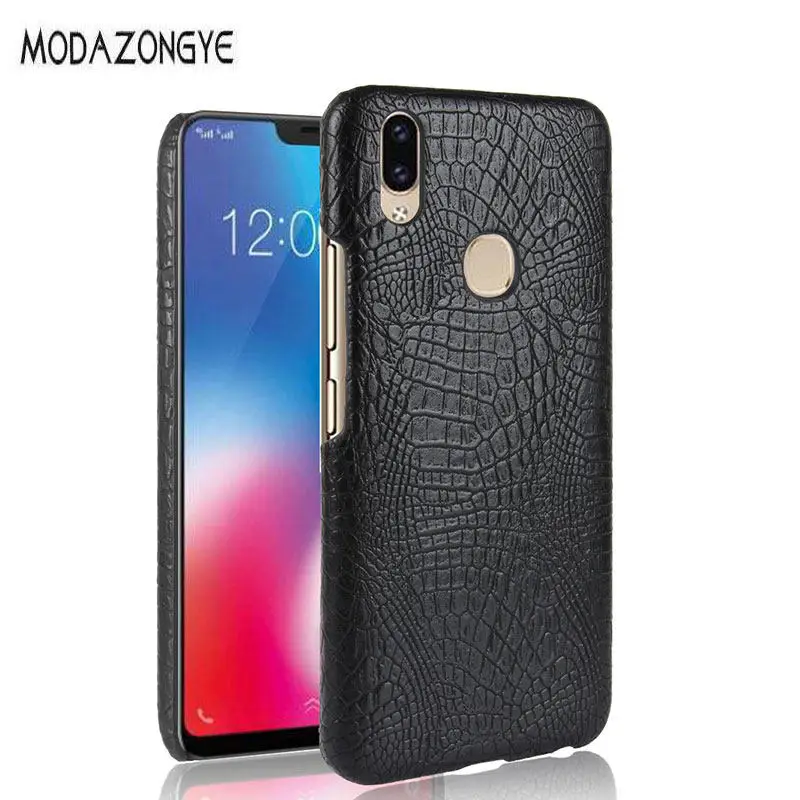 For Vivo V9 Case Vivo V9 Cover 6.3 Luxury PU Leather Hard Plastic Back
