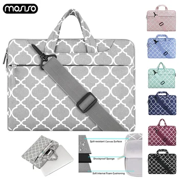 

MOSISO Canvas Bag Laptop Briefcase Travel Notebook Messenger Shoulder Bag Business Handbag For Macbook Air Pro Dell HP Lenovo