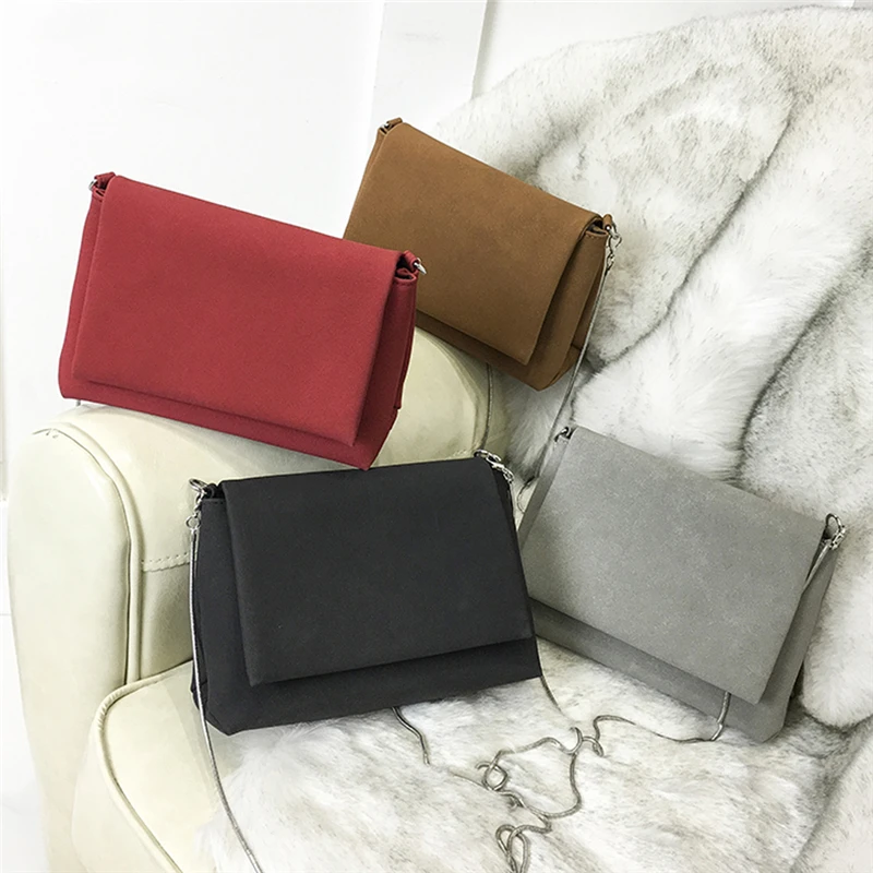 

2019 Fashion Matte Simple Small Square Spring And Autumn New women's Bag Trend Ladies Shoulder Messenger Chain Mini Bag