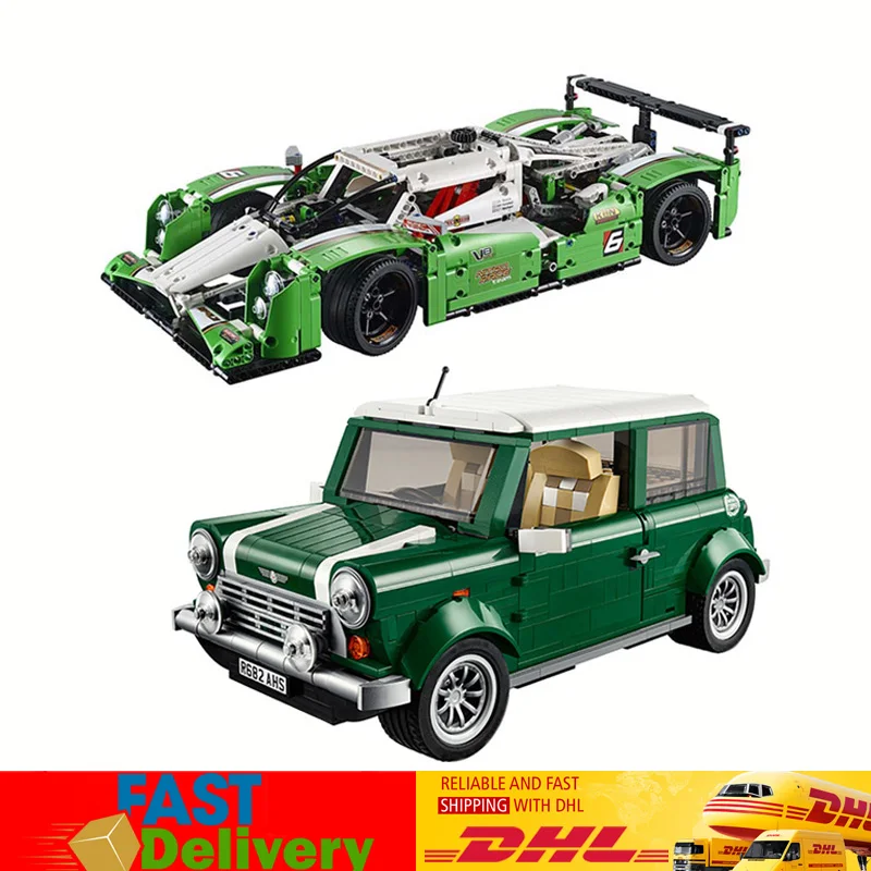 

Lepin 21002 Mini Cooper +20003 24 Hours Race Car Model Blocks Bricks Toys Christmas Gifts Compatible LegoINGlys 10242 42039