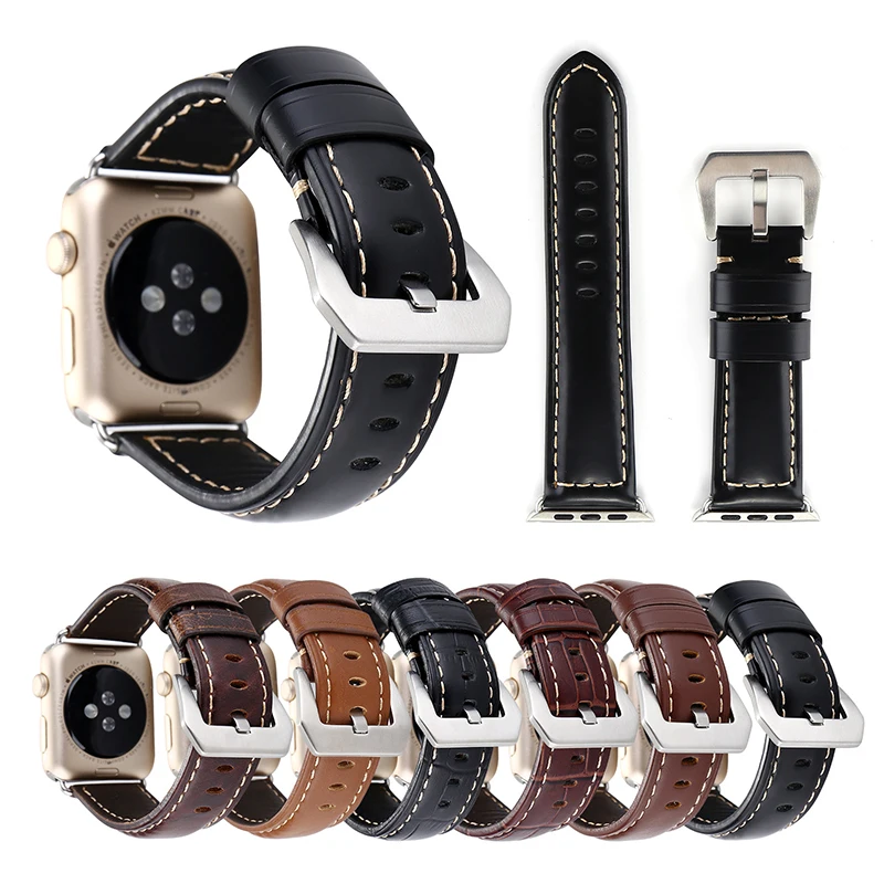 38 42 мм Horlogeband для Apple Wacth Band винтажный ремешок из натуральной кожи Watch Series 1 2 3 Смарт