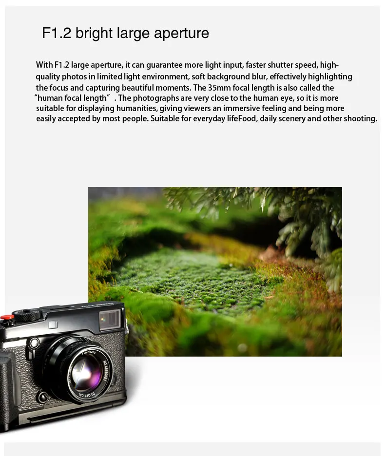 7artsians 35 мм F1.2 APS-C ручной фиксированный объектив для E Mount Canon EOS-M Mount Fuji FX M43 Mount Лидер продаж