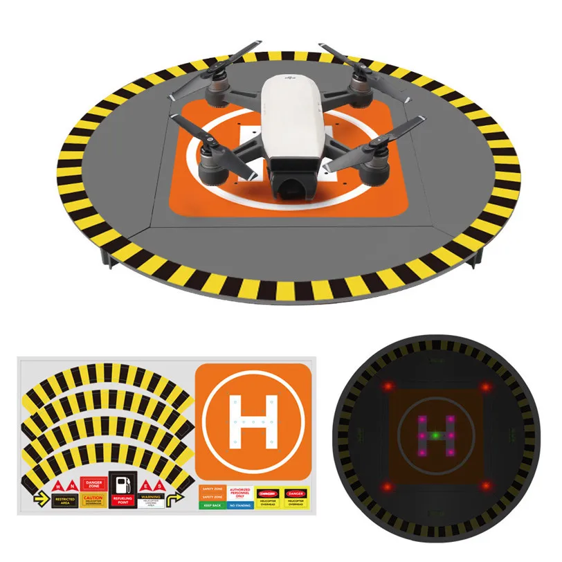 LED Lights in H Array Landing Pad Extensible Launch Pad For DJI Mavic Pro O16in Ground Station