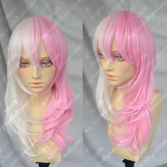 YuWig Danganronpa Usami Monomi горничной розовый белый волнистый Лолита косплей парики для